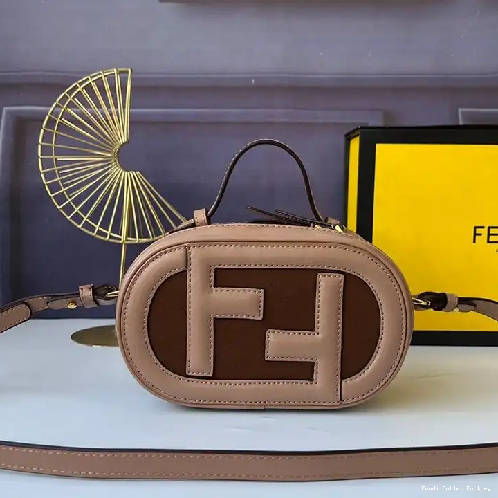 HOT Camera Fendi Leather Mini O'Lock Grey Calf In Case 0420